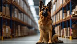 guard-dog-in-warehouse